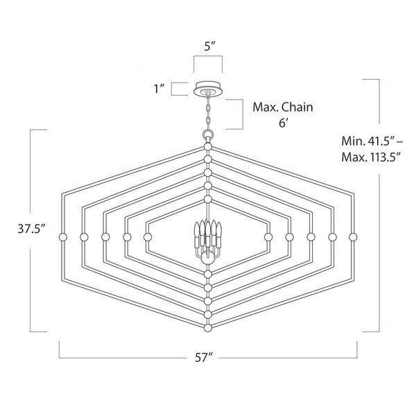 Selena Chandelier Hexagon
